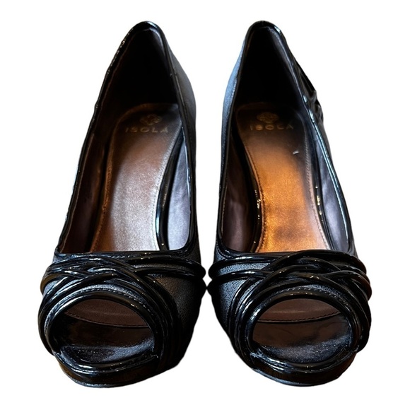 Isola Resia Smog Chocolate Open Toe Pump size 9 - Picture 4 of 14